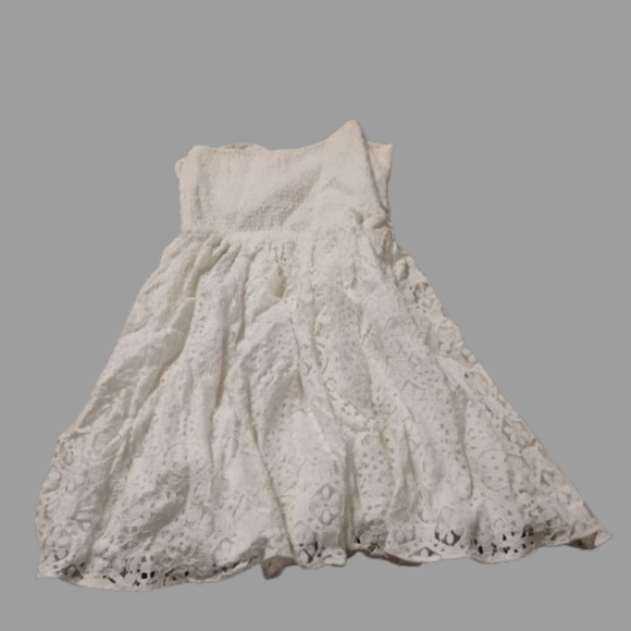 Lilly Pulitzer Womens Brett White Lace Strapless Mini Dress Sz M - Picture 2 of 5